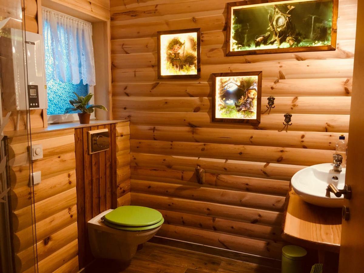 Holzhaus Trollblümchen am Wald und See Neuruppin Exterior foto